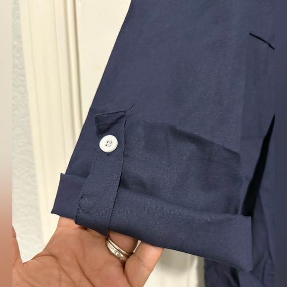 Navy Blue Hi Low Tunic/Cover Up - Picture 4 of 4